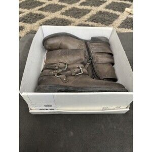 MJUS Boots Womens Eu 40 US 9 Leather L Straps Buckles Heel Zip Demaris Foca